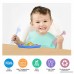 Teething Relief Baby Spoon Silicone Fun Giraffe First Stage Fork Spoon for Toddlers Training Weaning Self Feeding BPA Free Gum Friendly and Non-Slip Handle - B07F1WYCHT